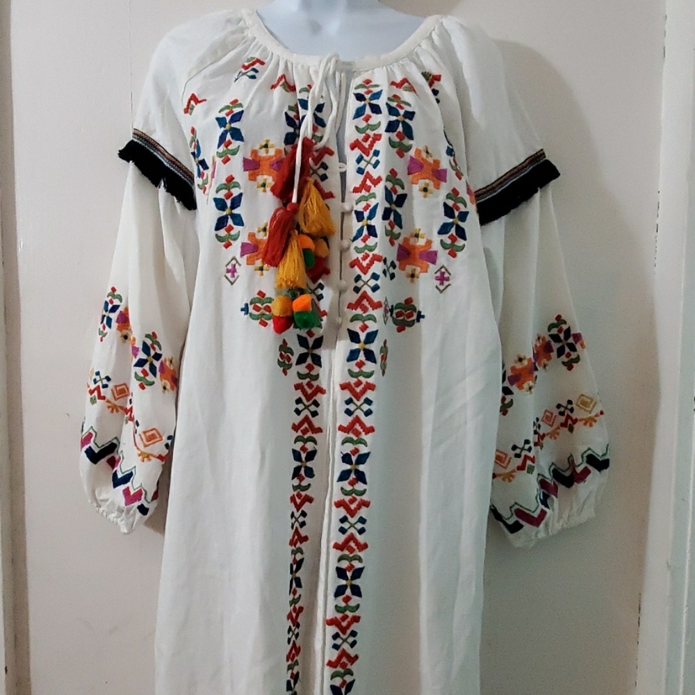 Zara Emboidered Boho Dress TRF Collection S